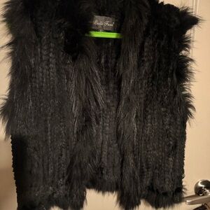 Belle Fare Women's Black Fur Vest